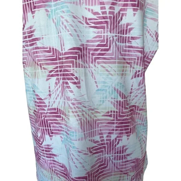 Pebble Beach XL Dry-Luxe Performance Sleeveles Polo Shirt Top White Pink Stretch - Picture 3 of 14